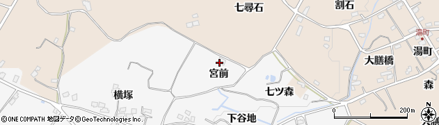 福島県福島市在庭坂（宮前）周辺の地図