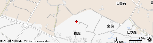福島県福島市在庭坂上谷地周辺の地図