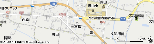 福島県福島市山口三本松周辺の地図