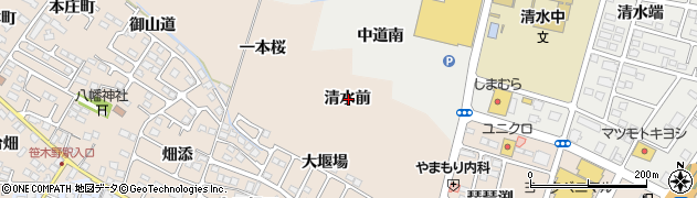 福島県福島市八島田清水前周辺の地図