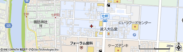 新潟県新潟市南区七軒周辺の地図