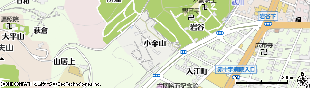 福島県福島市小金山周辺の地図
