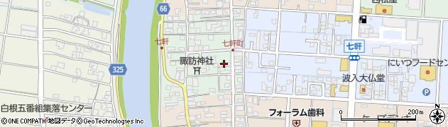 新潟県新潟市南区七軒町周辺の地図