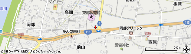 福島銀行岡部支店周辺の地図