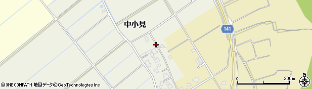 新潟県新潟市南区中小見周辺の地図