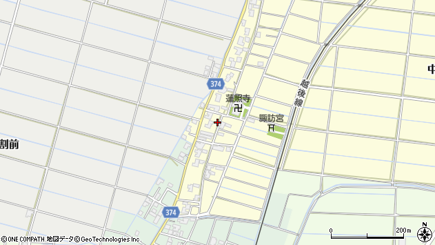 〒953-0033 新潟県新潟市西蒲区中郷屋の地図