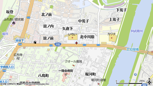 〒960-8222 福島県福島市蝦貫の地図