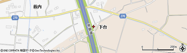 福島県相馬市坪田（下台）周辺の地図