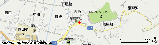 福島県福島市山口山神周辺の地図