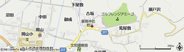 福島県福島市山口（山神）周辺の地図