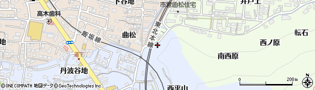 福島県福島市森合（北向山）周辺の地図