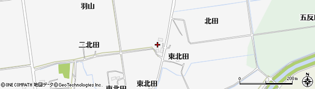 福島県相馬市日下石北田周辺の地図