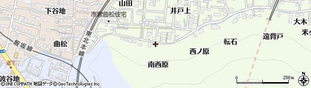 福島県福島市御山南西原8周辺の地図