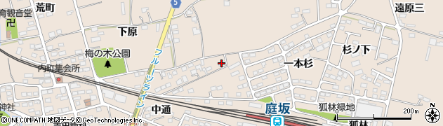 福島県福島市町庭坂（一本杉）周辺の地図