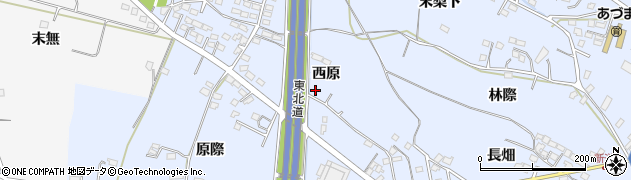 福島県福島市笹木野（西原）周辺の地図