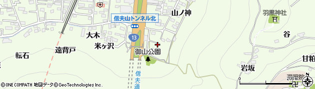 福島県福島市御山（清水）周辺の地図