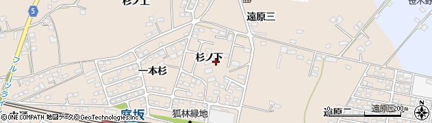福島県福島市町庭坂杉ノ下周辺の地図