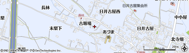 福島県福島市笹木野古堰場周辺の地図