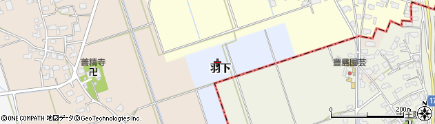 新潟県新潟市秋葉区羽下周辺の地図