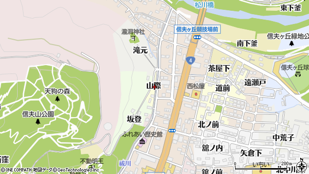 〒960-8236 福島県福島市山際の地図