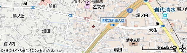 福島県福島市泉（清水田）周辺の地図
