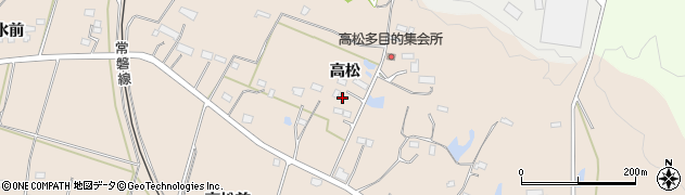福島県相馬市坪田高松周辺の地図