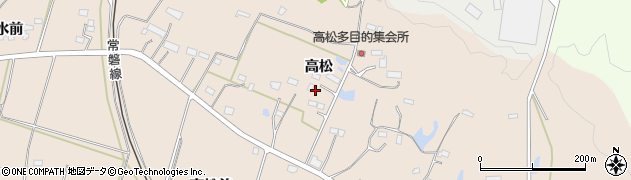 福島県相馬市坪田（高松）周辺の地図