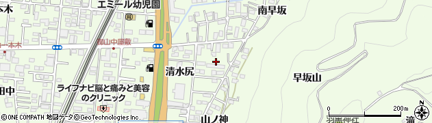 福島県福島市御山（清水尻）周辺の地図