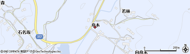 福島県伊達市保原町富沢（舟木）周辺の地図