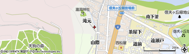 福島県福島市滝元周辺の地図