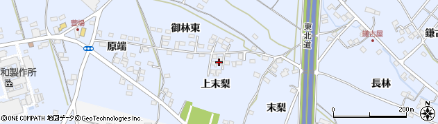 福島県福島市笹木野（上末梨）周辺の地図