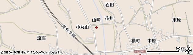 福島県福島市町庭坂（山崎）周辺の地図