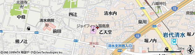 福島県福島市泉乙天堂周辺の地図
