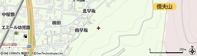 福島県福島市御山（早坂山）周辺の地図