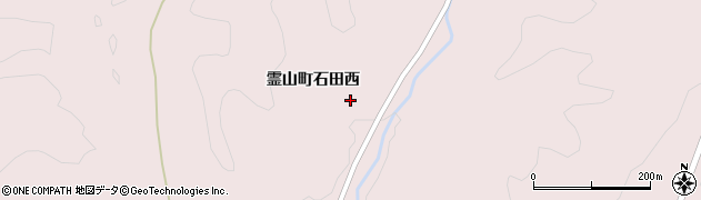 福島県伊達市霊山町石田（西）周辺の地図