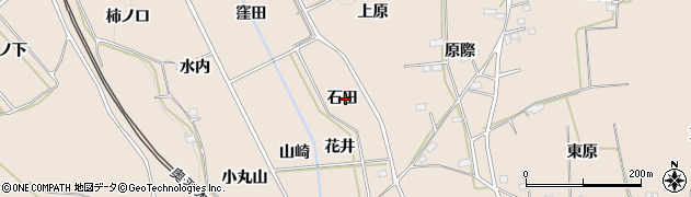 福島県福島市町庭坂石田周辺の地図