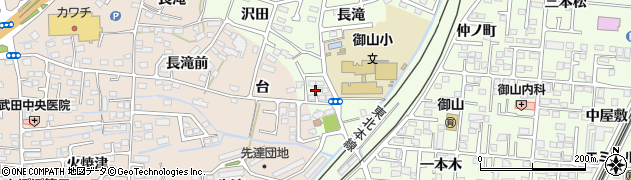 福島県福島市御山（三合田）周辺の地図