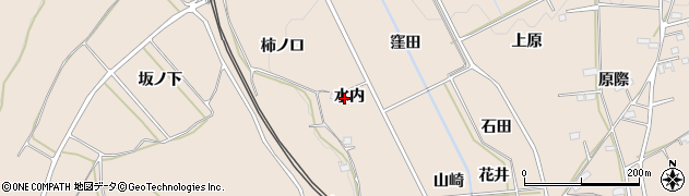 福島県福島市町庭坂水内周辺の地図