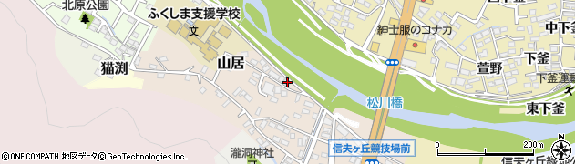 福島県福島市山居93周辺の地図