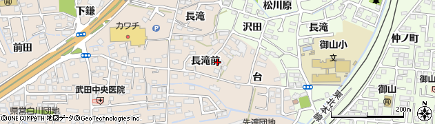 福島県福島市泉長滝前周辺の地図