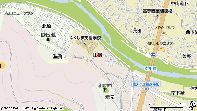 〒960-8234 福島県福島市山居の地図