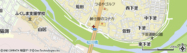 福島県福島市本内（松川畑）周辺の地図