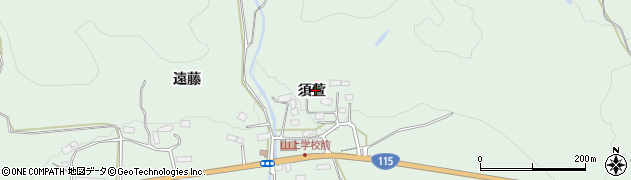 福島県相馬市山上（須萱）周辺の地図
