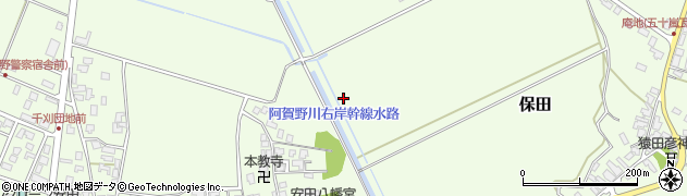 阿賀野川右岸幹線水路周辺の地図