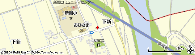 新関郵便局周辺の地図