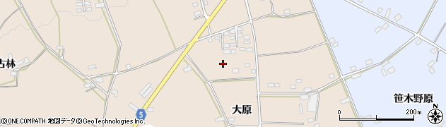 福島県福島市町庭坂（大原）周辺の地図