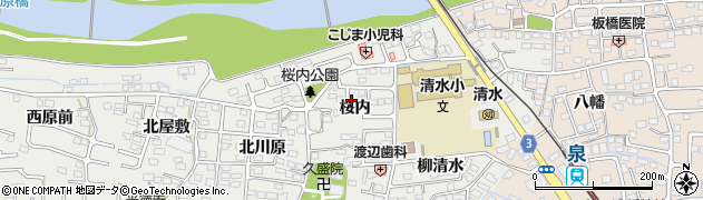 福島県福島市南沢又（桜内）周辺の地図