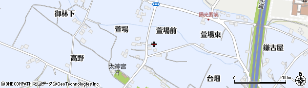 福島県福島市笹木野萱場前周辺の地図