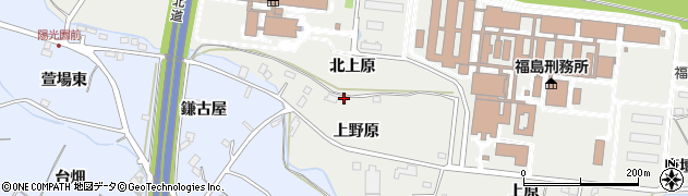 福島県福島市南沢又上野原周辺の地図