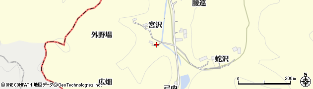福島県伊達市保原町高成田（宮沢）周辺の地図